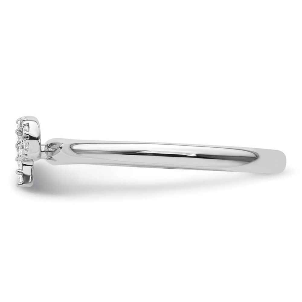Kazi Luxury 14k White Gold Stackable Diamond Init… - image 3